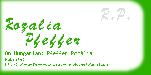 rozalia pfeffer business card