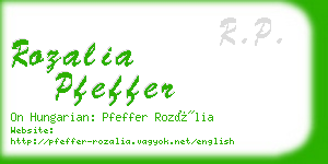rozalia pfeffer business card